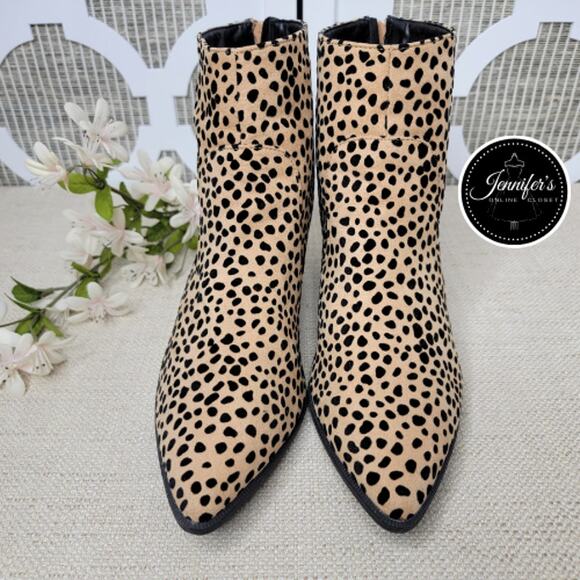 Qupid Women's Mystique Black and Tan Leopard Ankle Bootie Size 7 - Picture 3 of 12